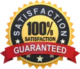 100% satisfaction guarantee badge